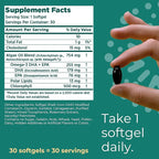Iwi Omega-3 Essential, 60 Softgels (60 Servings), Plant-Based Algae Omega 3 with EPA + DHA, Brain, Heart & Immune Support Dietary Supplement, Krill & Fish Oil Alternative, No Fishy Aftertaste