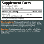 Bronson Vitamin K2 MK-7 200mcg Extra Strength, 60 Vegetarian Tablets