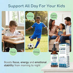 Kids L-Methylfolate B12 Drops 5-MTHF, Active Methylated B9 & B12 Supplement for Children, Supports Cognitive Brain Focus, Mood & Energy - Bioavailable Liquid Formula - Natural Flavor