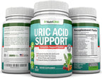 Uric Acid Flush - Herbal Uric Acid Cleanse Supplement - With Tart Cherry, Celery Seed Extract, Chanca Piedra, Devil’s Claw & Green Coffee Bean - Vegan - Supports Gallbladder and Kidney Health