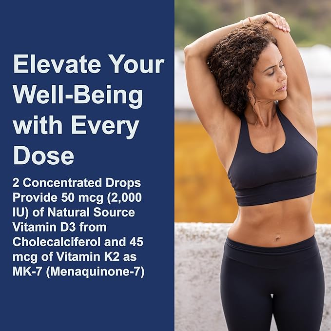 Carlson Super Daily D3 + K2, 50 mcg D3 + 45 mcg MK-7, Heart & Bone Health, 360 Liquid Drops, 10.16 ml