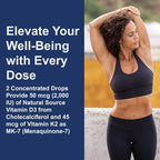 Carlson Super Daily D3 + K2, 50 mcg D3 + 45 mcg MK-7, Heart & Bone Health, 360 Liquid Drops, 10.16 ml
