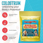 BodyBoost Colostrum Whole, 100% Bovine Colostrum Powder, Immune Booster Supplement with Immunoglobulin & Lactoferrin,Grass Fed Colostrum, Gut Health & Muscle Growth, Diverse Intake, 1 kg, 35 oz