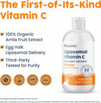 NativePath Liposomal Vitamin C 500mg with Amla Extract - High Absorption Immune Support Supplement - Orange Flavor, 30 Servings