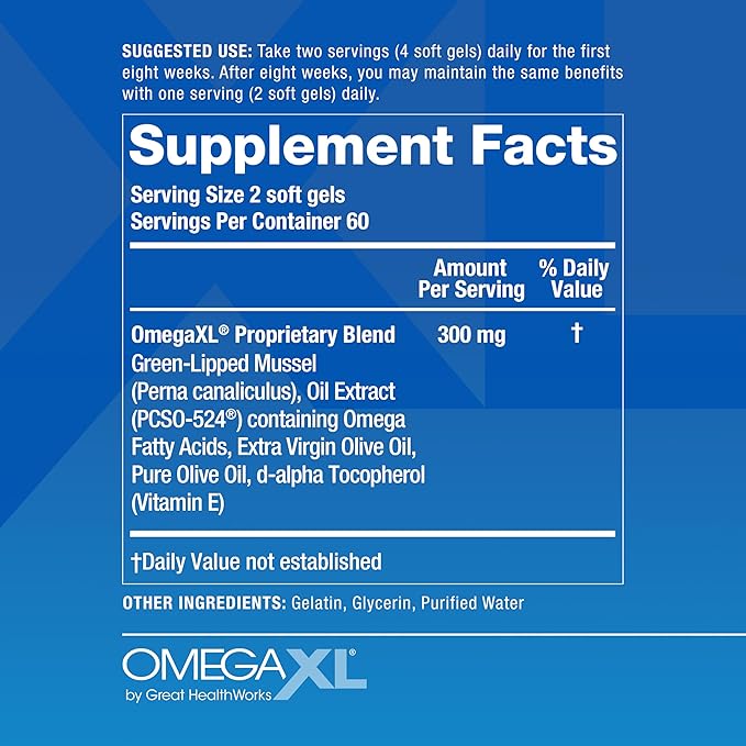 OmegaXL Joint Support Supplement, Natural Muscle Support (60 Softgels) & VitaminXL Vitamin C Supplement for Antioxidant Support, Helps Immune Health and Collagen Production (30 Vegan Capsules)