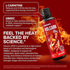 InnoSupps Volcarn 2000 - L-CARNITINE Advanced Energy Liquid | ATP Enhancer with GBEEC | Boosts Energy, Enhances Focus, Caffeine Free, No Artificial Sweeteners | 32 Servings (Candy Peach Rings)
