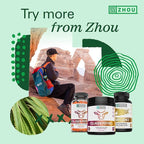 Zhou Hairfluence - Vegan Biotin Supplement for Hair Growth for Men & Women, Supports Stronger, Healthier Hair, Nails, & Glowing Skin with Lustriva & B Vitamin Complex - 60 Veggie Capsules (Pack of 1)