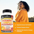 BioSchwartz Vitamin C Complex Supplement - Vitamin C 1000mg Capsules with Rose HIPS Zinc and Citrus Bioflavonoids for Immune Health, Cellular Energy, Collagen Production, 120 Count (60 Day Supply)