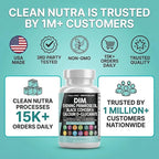 Clean Nutraceuticals DIM Evening Primrose Black Cohosh Calcium D-Glucarate Sulforaphane Flax Seed Extract - Hormonal Support Vitamins for Women with Dong Quai - 60 Caps