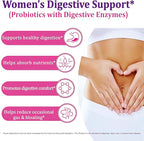 Women’s Probiotic 100 Billion CFU – 31 Strains with Prebiotics, Digestive Enzymes, Cranberry & D-Mannose – Supports Gut, Vaginal & Urinary Health – 90 Veggie Capsules