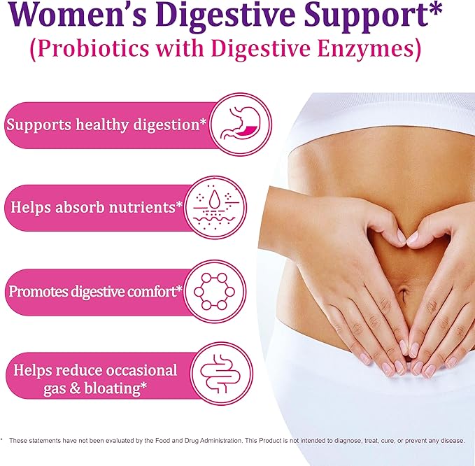Women’s Probiotic 100 Billion CFU – 31 Strains with Prebiotics, Digestive Enzymes, Cranberry & D-Mannose – Supports Gut, Vaginal & Urinary Health – 90 Veggie Capsules