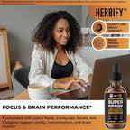 Mushroom Supplement - Lions Mane Reishi Cordyceps Chaga Turkey Tail Inulin & More Mushrooms For Immune Support, Energy - Premium Nootropic Brain Supplements For Memory And Focus - Made in USA 2 FL Oz