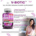 Clean Nutra Vbiotic Gummies, Cranberry, Horsetail, D-Mannose, UVA-Ursi, Probiotic Blend, Enzyme Blend, 60 Count (2)