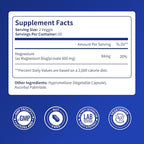 Pure Magnesium Glycinate 600mg - Magnesium Bisglycinate Supplement, High Absorption Magnesium Supplement for Sleep Support & Muscle Function, Non GMO, 120 Count
