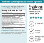 NatureWise Probiotics 60 Billion CFU - 17 Strains + Organic Prebiotics - Immune, Digestive & Gut Health Support for Women & Men - Vegetarian, Gluten-Free, Non-GMO - 30 Capsules[1-Month Supply]