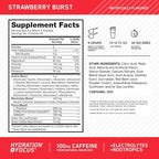 Optimum Nutrition Amino Energy Powder Plus Focus, with BCAA, Electrolytes, and Caffeine, Strawberry Burst, 65 Servings (Packaging May Vary)