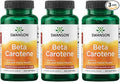 Swanson Beta-Carotene Vitamin A 25,000 IU Eye and Skin Health Supplement for Adults Seeking Vision and Immune Support - 7,500 mcg (300 Softgels, 3 Pack)