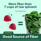 Physician’s Choice Fiber Gummies for Digestive Health & Regularity - Raspberry Lemon Flavor - No Sugar Added & Vegan - Natural Chicory Root Prebiotic Fiber - Daily Gummy for Adults, Women & Men - 60CT