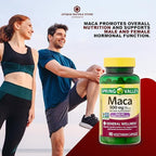 Unique Bundle Store Maca 500mg – 90 Vegetarian Capsules, Organic Maca Root Supplement, Dietary Supplement for General Wellness, Non-GMO, Gluten-Free, 500 mg Maca per Capsule (Pack of 2)