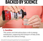 Force Factor L-Carnitine Liquid 3000mg, Maximum Strength Supplement to Support Fat Metabolism, Cellular Energy & Muscle Recovery, High Absorbing, Non-GMO, Berry Flavor, 16 oz Bottle