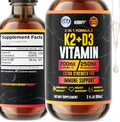 Vitamin D3 K2 Drops – Liquid Vitamins for Women, Men & Teen - Bone Strength Supplements - D3 K2 Mt Vitamins for Immune Support & Heart Health - Vitamin D3 10000 Iu Liquid K2 Drops – 2 oz