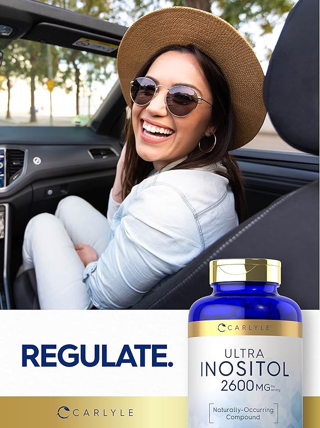 Carlyle Inositol Supplement | 2600mg | 200 Capsules | for Women & Men | as Myo-Inositol | Non-GMO, Gluten Free