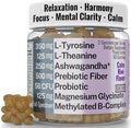 L-Tyrosine L-Theanine Methylated Vitamin B Complex Magnesium Glycinate Probiotic Fiber for Kids Adults Men Women w. Chicory Root Inulin 5-MTHF B12 P5P B6 B9 B5 B3 Powder Capsule Pill Supplement Alt