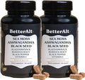 3000mg Iris Sea Moss, 2000mg Black Seed Oil, 1000mg Ashwagandha, 1000mg Burdrock Root, 1000 mg Bladderwrack with Black Pepper & Vitamin C |Vitality & Energy Support | All-in-one supplement| Pack of 2