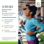 Terry Naturally A•D3•K2 - Healthy Supplement for Immune Support, Heart Health & Bone Support - Supplement for Strong Bones & Healthy Heart - Includes Vitamins A, D3 & K2-60 Softgels (60 Servings)