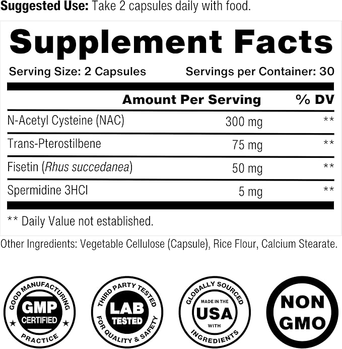 Celly Autophagy Activator | Longevity Supplement for Cellular Nutrition and Healthy Aging | Promotes Cell Renewal with Spermidine, Pterostilbene, Fisetin, and NAC | Made in USA & 3rd Party Tested