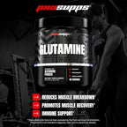 ProSupps Glutamine Powder for Men & Women - 5000mg L-Glutamine Workout Supplement for Muscle Recovery, Immune Support & Gut Health - Zero Sugar & Carbs, Gluten-Free - Unflavored, 60 Serving