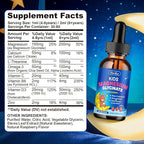 2 Pack Magnesium Drops for Kids - with L-Theanine Omega-3, Vitamin B6, D3, Zinc - Kids Magnesium Glycinate Liquid for Sleep, Relaxation, Calm & Focus - Raspberry Flavor