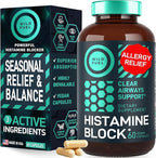 Histamine Block 10:1 Flavonoids Supplements - Quercetin, Stinging Nettle, Atermesia Natural Source Flavonoids - Seasonal Allergy Balance, Histamine Blocker - 60 Homeopathic Allergy Relief D-Hist Caps
