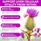 Milk Thistle Silymarin Marianum Supplement Liquid Drop for Liver & Kidney Cleansing Support, Potent Antioxidant, Herbal-Based Formula, Non-GMO - 2 Fl.Oz/60 ML