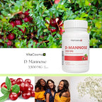 D-Mannose with Cranberry Extract, Vegan Capsules 120 Count 3500 mg Blend, 100% Vegetarian, Non-GMO & Gluten Free