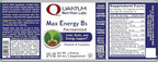 Quantum Nutrition Labs Max Energy B - Vitamin B Complex Liquid Drops, Organic Supplement for Women and Men, Vitamin B1, B2, B3, B5, B6, B12 - 2 Fl Oz
