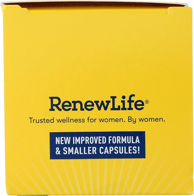 Renew Life Women's Probiotic Capsules, Supports pH Balance for Women, Vaginal, Urinary, Digestive and Immune Health, L. Rhamnosus GG, Dairy, Soy and Gluten-Free, 25 Billion CFU - 60 Ct