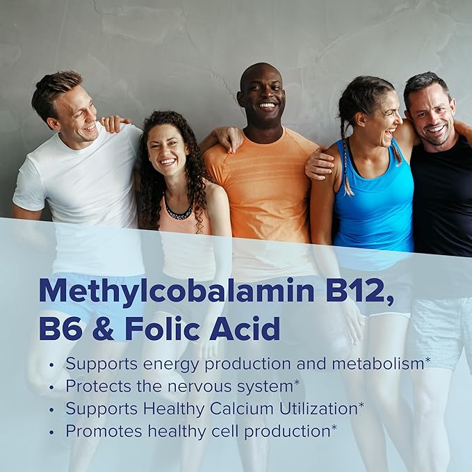 Superior Source No Shot Vitamin B-12 Methylcobalamin 1000 mcg, B-6 & Folic Acid 800 mcg - Supports Brain & Heart Health - Aids Natural Energy Levels - 60 Sublingual Dissolving Tablets