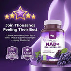 Resveratrol NAD+ 1400mg | Trans-Resveratrol Antioxidant NAD Supplement with NAD | Support Cellular Health, Energy & Anti Aging (60 Capsules)