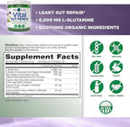 Vital Planet - Vital Gut Renew Powder Supplement for Leaky Gut Repair with L-Glutamine, Marshmallow and Ginger Root, DGL Licorice Root and Organic Aloe Vera, L Glutamine 6000mg 6.88 oz
