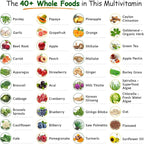 Wholesome Wellness Whole Food Multivitamin for Men - Natural Multi Vitamins, Minerals, Organic Extracts - Vegan Vegetarian - 120 Tablets