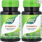 Nature's Way Vitamin A,High Potency,Supports Healthy Eye Function*,3,000 mcg per Serving,100 Softgels (Packaging May Vary),(Pack of 2)