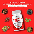 BioGlyco Flow Advanced Daily Multivitamin Health Support and All Natural Wellness Supplement Formula, BioGlyco Flow Premium Health and Wellness Support Formula Supplement (1 Pack - 60 Capsules)