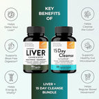 Sandhu's Liver Cleanse Detox & 15 Day Gut Cleanse Support Supplement for Women & Men | Supports Liver, Gut & Digestive Health