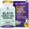Black Seed Oil 1000mg per Serving. Non-GMO & Vegetarian Black Seed Oil Capsules 45 Day Serving. Organic Cold Pressed Black Cumin Seed. Nigella Sativa Seeds. USA Made Supplement for Men & Women