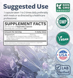 High Absorption Magnesium Bisglycinate Capsules - Clinically Validated Buffered and Chelated Magnesium Supplement - 1 Daily Vegan Capsule with Lab Verified Gentle 200mg Serving (4 Month Supply)