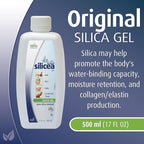 Gel for Hair, Skin, Nails, and Connective Tissue, Pure Colloidal Silica Gel Formula, 17 fl oz/500 ml, Includes Sample of Iron Vital 10 ml