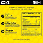C4 Original Pre-Workout Powder For Endurance, Focus & Performance with 150mg Caffeine, Beta-Alanine, Creatine, Zero Sugar, 30 Servings, Icy Blue Razz