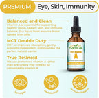 Why Not Natural Vitamin A Drops 10000 IU - Liquid retinyl Palmitate with Coconut MCT Oil, Vegan VIT A Supplement for Skin - 1 oz sublingual Tincture