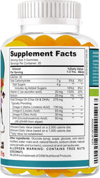 Ez-Focus Gummies for Kids, Teens and Youth – Brain Focus, Memory & Attention Support, DHA & Omega-3 for Kids, Concentration and Focus Supplement, Calm and Study Brain Vitamins 60 ct